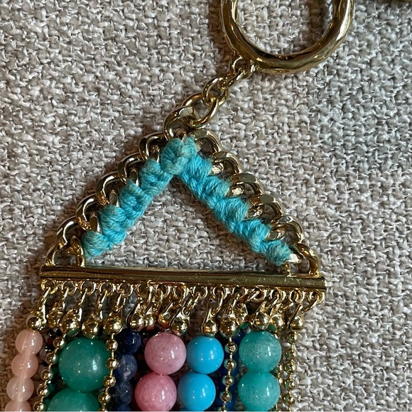 Stella & Dot Zahara Multi-Strand Gold Tone Semi Precious Statement Bib Necklace - Picture 6 of 13